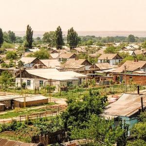 Кавказ (Ставрополь). Вид на станицу. Казаки-некрасовцы. 1993 г.