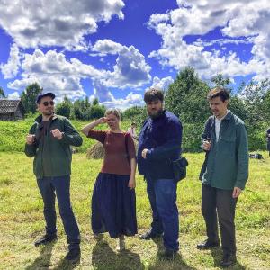 Новгород Великий. Участники экспедиции на фестивале в Лякове